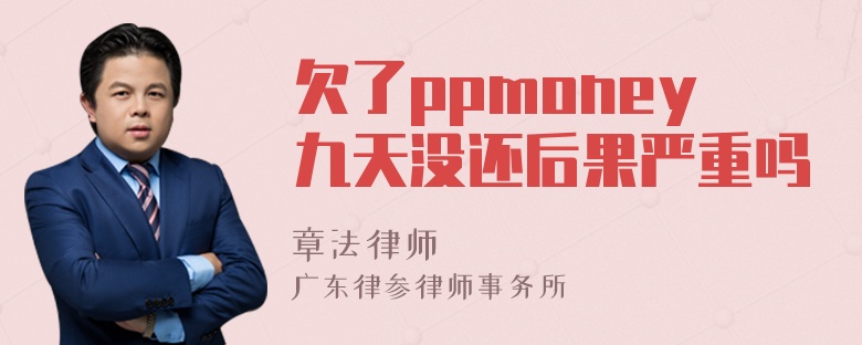 欠了ppmoney九天没还后果严重吗