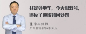 我是外地车，今天限双号，违反了应该如何处罚