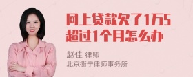 网上贷款欠了1万5超过1个月怎么办