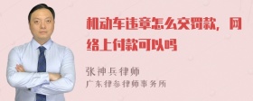 机动车违章怎么交罚款，网络上付款可以吗