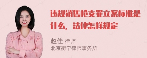 违规销售枪支罪立案标准是什么，法律怎样规定