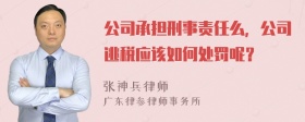 公司承担刑事责任么，公司逃税应该如何处罚呢？