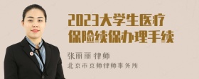 2023大学生医疗保险续保办理手续