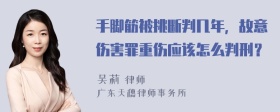 手脚筋被挑断判几年，故意伤害罪重伤应该怎么判刑？