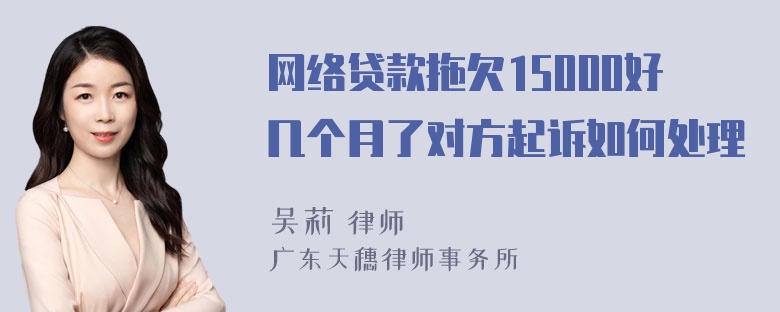 网络贷款拖欠15000好几个月了对方起诉如何处理