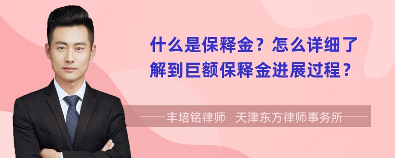 什么是保释金？怎么详细了解到巨额保释金进展过程？