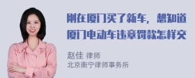 刚在厦门买了新车，想知道厦门电动车违章罚款怎样交