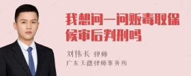 我想问一问贩毒取保候审后判刑吗