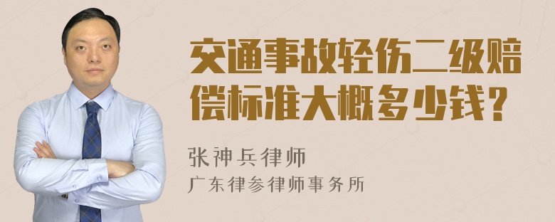 交通事故轻伤二级赔偿标准大概多少钱？