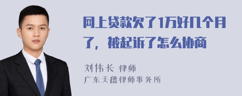 网上贷款欠了1万好几个月了，被起诉了怎么协商