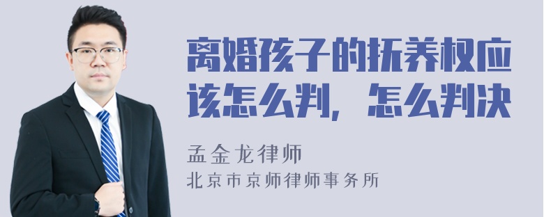 离婚孩子的抚养权应该怎么判，怎么判决