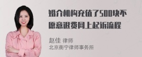 婚介机构充值了500块不愿意退费网上起诉流程