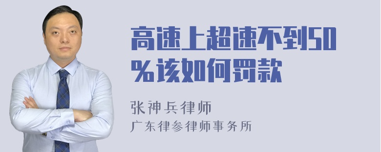 高速上超速不到50％该如何罚款