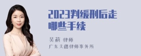 2023判缓刑后走哪些手续