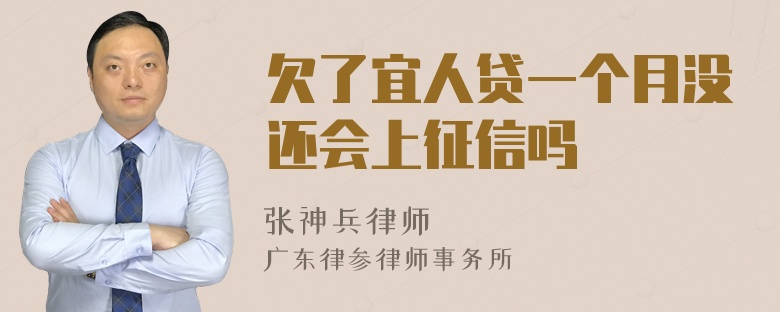 欠了宜人贷一个月没还会上征信吗