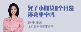 欠了小期贷8个月没还会坐牢吗