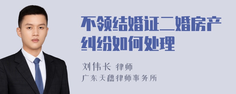 不领结婚证二婚房产纠纷如何处理
