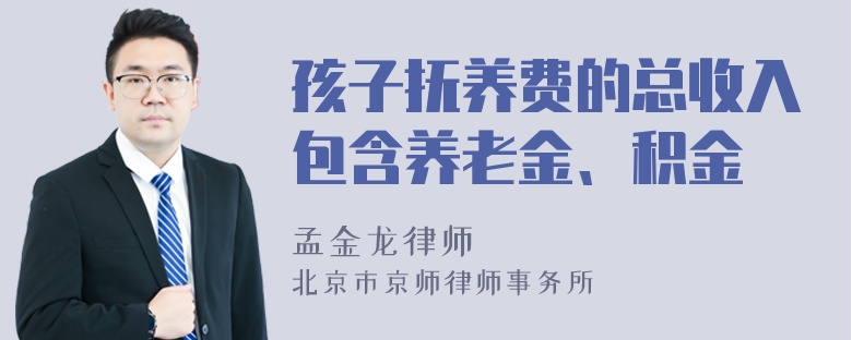 孩子抚养费的总收入包含养老金、积金