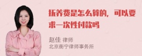 抚养费是怎么算的，可以要求一次性付款吗