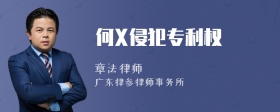 何X侵犯专利权