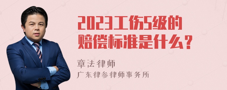 2023工伤5级的赔偿标准是什么？