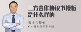 三方合作协议书模板是什么样的