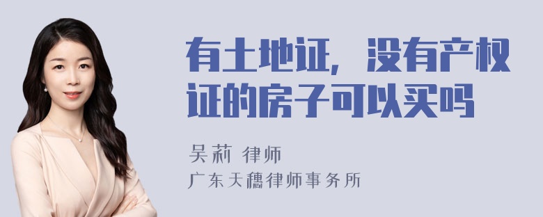 有土地证，没有产权证的房子可以买吗