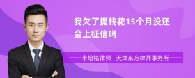 我欠了提钱花15个月没还会上征信吗