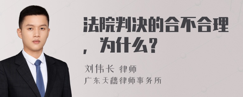 法院判决的合不合理，为什么？