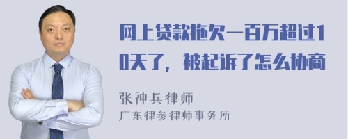 网上贷款拖欠一百万超过10天了，被起诉了怎么协商