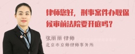 律师您好，刑事案件办取保候审前法院要开庭吗？