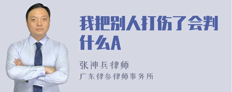 我把别人打伤了会判什么A