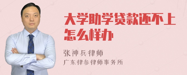 大学助学贷款还不上怎么样办