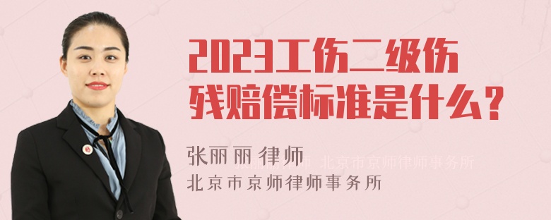 2023工伤二级伤残赔偿标准是什么？