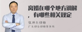 离婚在哪个地方调解，有哪些相关规定