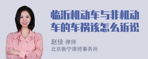 临沂机动车与非机动车的车祸该怎么诉讼