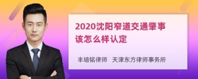 2020沈阳窄道交通肇事该怎么样认定