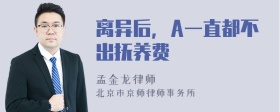 离异后，A一直都不出抚养费