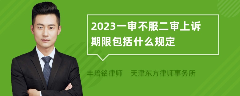 2023一审不服二审上诉期限包括什么规定