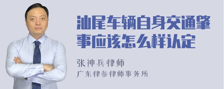 汕尾车辆自身交通肇事应该怎么样认定