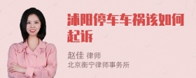 沭阳停车车祸该如何起诉