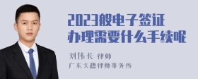 2023般电子签证办理需要什么手续呢