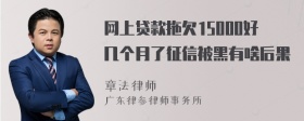 网上贷款拖欠15000好几个月了征信被黑有啥后果