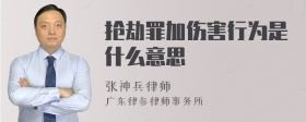 抢劫罪加伤害行为是什么意思