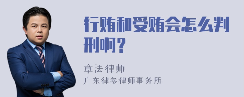 行贿和受贿会怎么判刑啊？