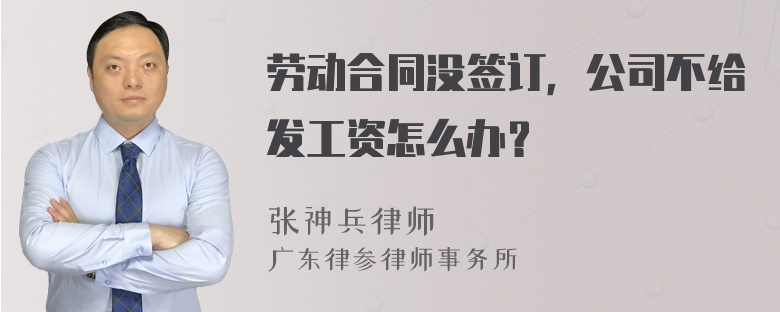 劳动合同没签订，公司不给发工资怎么办？