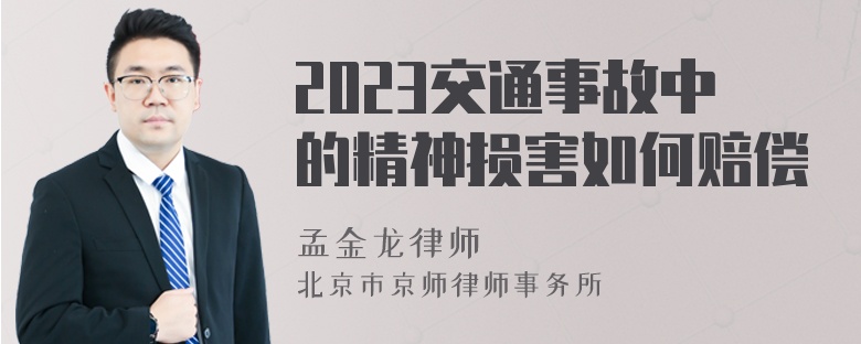 2023交通事故中的精神损害如何赔偿