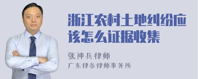 浙江农村土地纠纷应该怎么证据收集