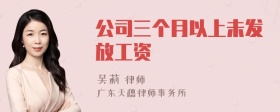 公司三个月以上未发放工资