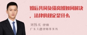 婚后共同负债离婚如何解决，法律的规定是什么